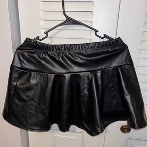 faux leather skirt